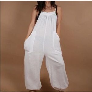 Saturday Sunday by Anthropologie White Gauze Jumpsuit
